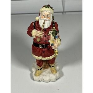 International Santa Claus Red Suit United States Toy Bag Figurine Christmas 1992